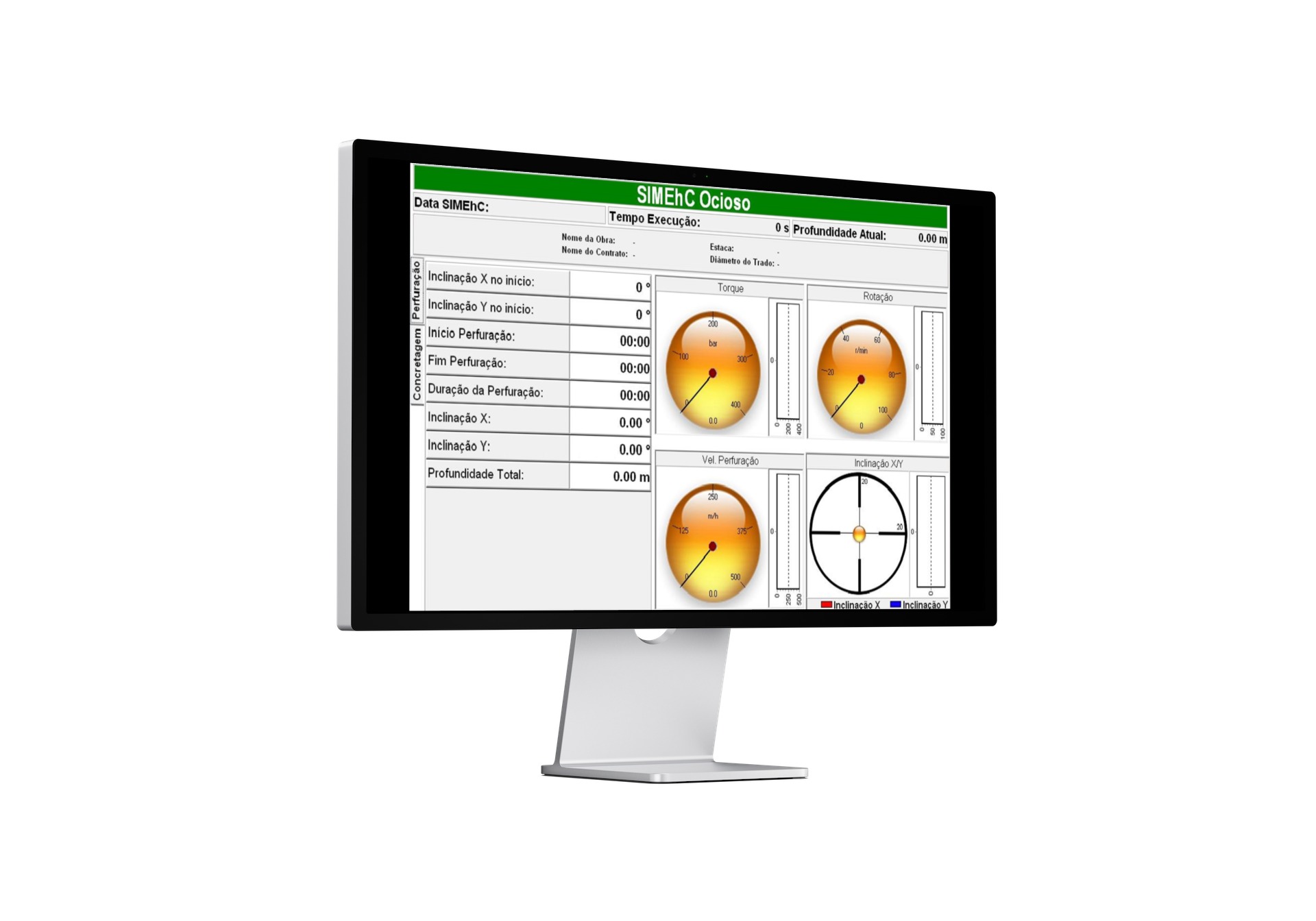 Software Geosoft em um monitor
